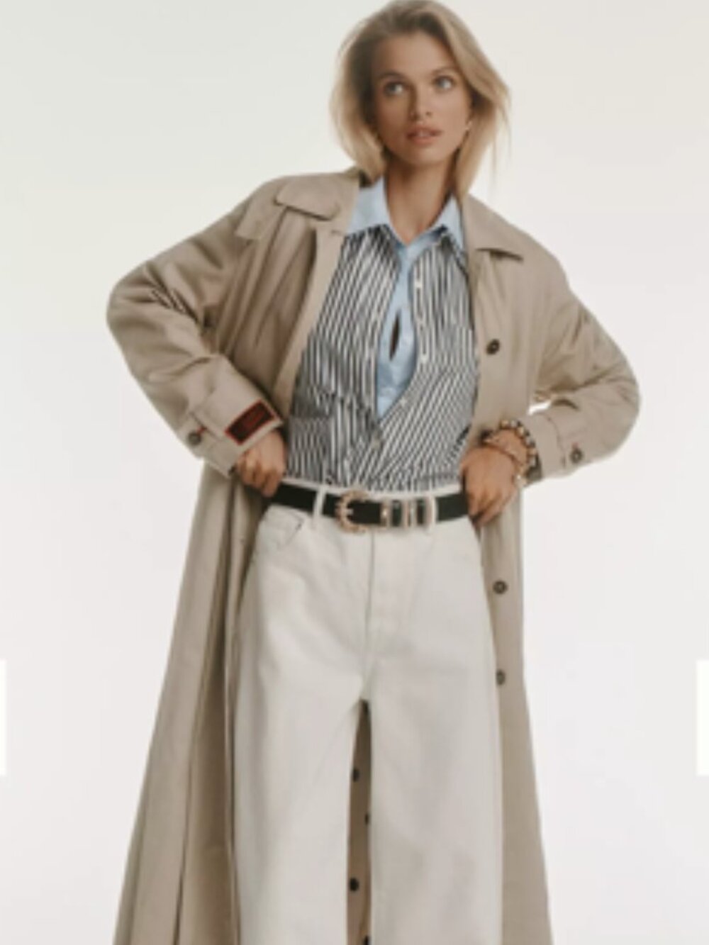 NWT Shrunken Bennett Button Down Shirt By Maeve - Picture 7 of 15